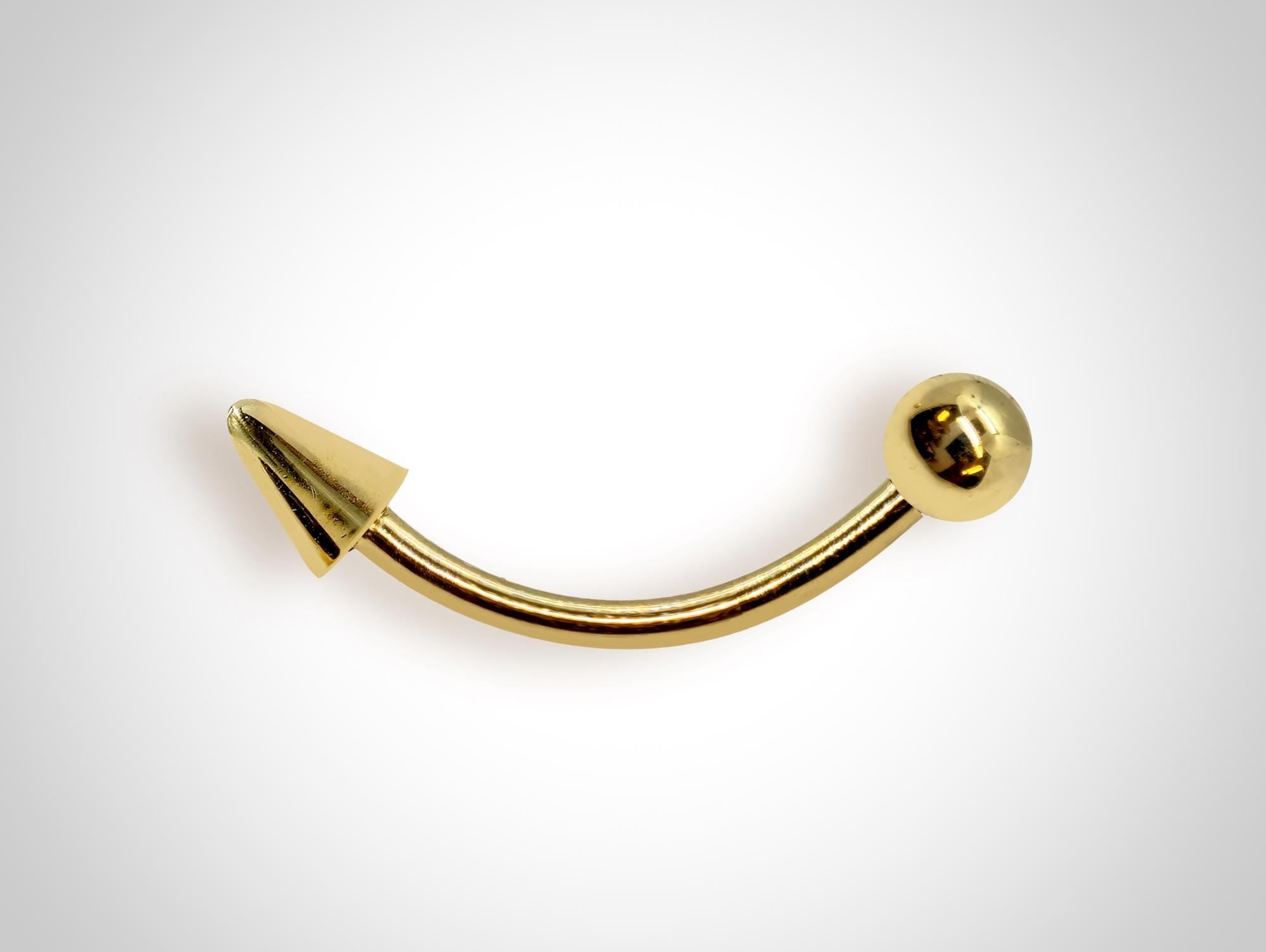 14K Gold Labret Stud | Solid Gold Lip – Pierced and Lovely