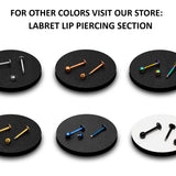 Titanium Black Lip Labret Stud, Lip Jewelry, Lip Piercing - 18G 16G 14G - Size 6mm to 12mm - Flat Disc - PVD Coating