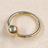 Solid Gold 14K Hoop Ring Piercing - 1K Gold Body Piercing for Ears, Tragus, Helix Ring, Conch Hoop, Septum, Cartilage - 14G & 16G