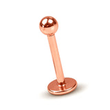 14K Rose Gold Labret Stud Lip Piercing Jewellery, Cartilage Earring with custom ball size - 1pc each order