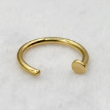 14K Gold Nose Ring, Nose Hoop Piercing