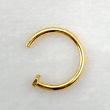 14K Gold Nose Ring, Nose Hoop Piercing