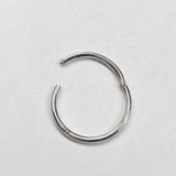 14K White Gold Septum Clicker Hoops Nose Hoop, Lip Piercing Hinged Ring - Body Jewellery  - 1pc each order