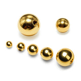 Gold Threaded Piercing Ball made from solid 14K Gold Replacement loose parts for Barbells, Labret studs, Bent Bar, Externally Threading