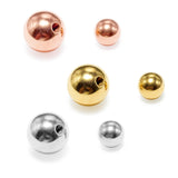 Gold Threaded Piercing Ball made from solid 14K Gold Replacement loose parts for Barbells, Labret studs, Bent Bar, Externally Threading