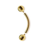 14K Solid Gold Vertical Labret Lip Barbell - Internal Threaded Also for Eyebrows, Rook Cartilage Earrings - 1pc each order
