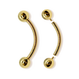 14K Solid Gold Vertical Labret Lip Barbell - Internal Threaded Also for Eyebrows, Rook Cartilage Earrings - 1pc each order