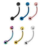 VCH piercing jewelry, Cliterous stimulator - Titanium Curved Barbell Genital Piercing Labial Jewelry - PVD Coating