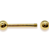 14G (1.6mm) | 14K Solid Gold Nipple Barbell Piercing Body Jewellery