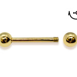 14G (1.6mm) | 14K Solid Gold Nipple Barbell Piercing Body Jewellery