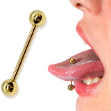 14K Gold Tongue Barbell Piercing Body Jewellery  | 14G (1.6mm)