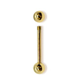 14K Gold Tongue & Nipple Barbell Piercing Body Jewellery  | 14G 16G 18G