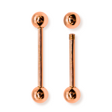 14K Rose Gold Tongue Barbell Piercing Body Jewellery  | 14G (1.6mm)