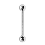 14K White Gold Tongue Barbell Piercing Body Jewellery  | 14G (1.6mm)