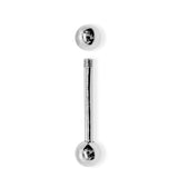 14K White Gold Tongue & Nipple Barbell Piercing Body Jewellery  | 18G 16G 14G