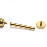 14K Gold Tongue Piercing Barbell with Cylinder Flat top Internally Threaded - Straight Bar 16G 14G Body Jewellery