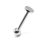 14K Gold Tongue Piercing Barbell with Cylinder Flat top Internally Threaded - Straight Bar 16G 14G Body Jewellery