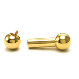 14K 4 Micron Gold Solid Silver Prince Albert PA, Tongue, Nipple Barbell Big gauges: Internally Threaded Body Piercing Jewelry
