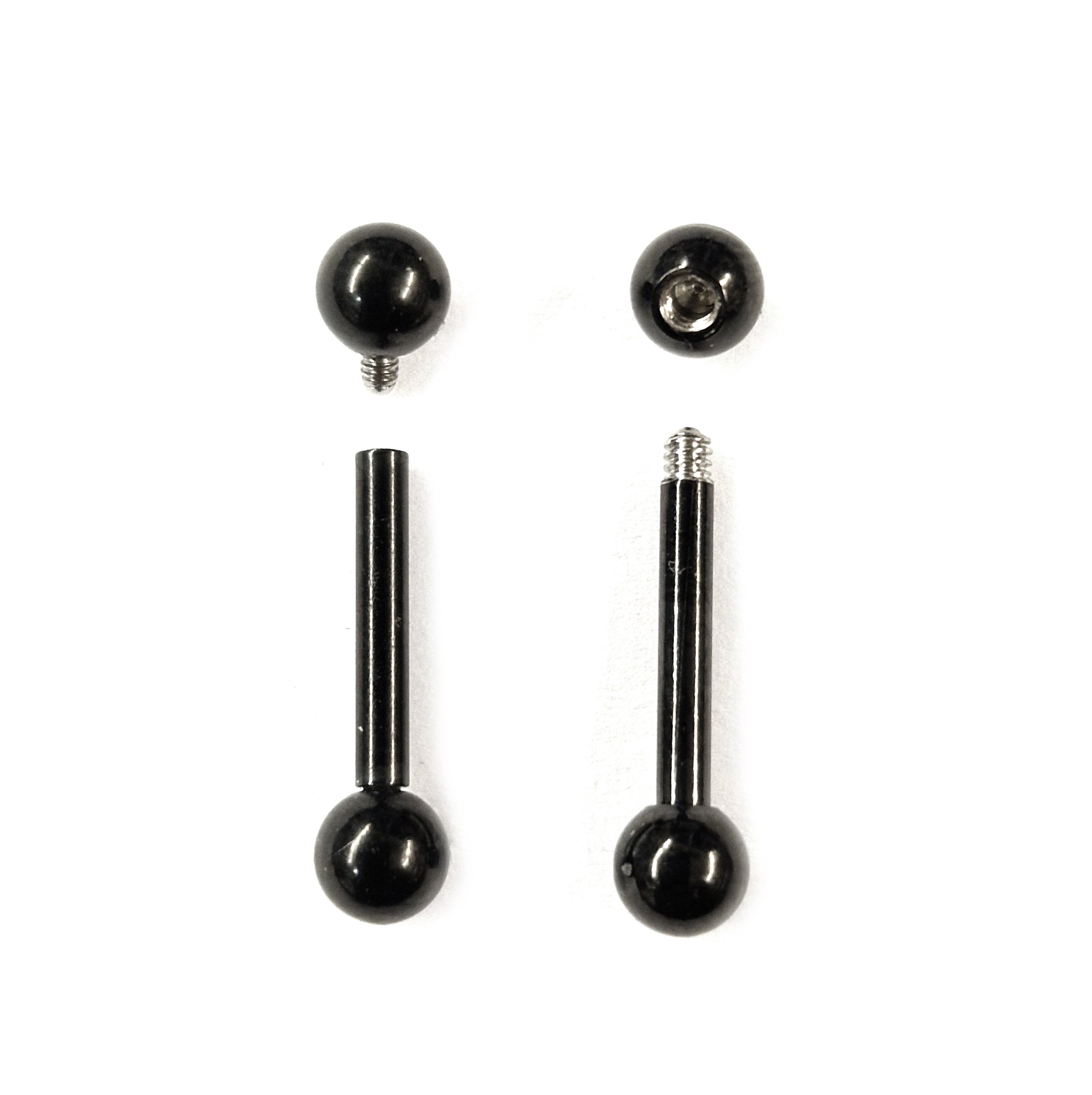 Threadin Titanium Black Nipple Jewelry, Nipple Bar Internal & External Threadin ...