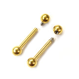 Titanium Gold Nipple Jewelry, Nipple Bar Internal/External - 16g 14g - Body Piercing Also for Nipple, Industrial Bar, Helix, Nose Bridge