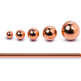 10K 14K 18K Rose Gold Industrial Barbell, 16G 14G Scaffold Piercing Body Jewellery