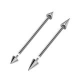 Titanium Spike Industrial Piercing, Industrial Jewelry Studs 16g 14g Ear Piercing - Straight Barbell Internally Threaded