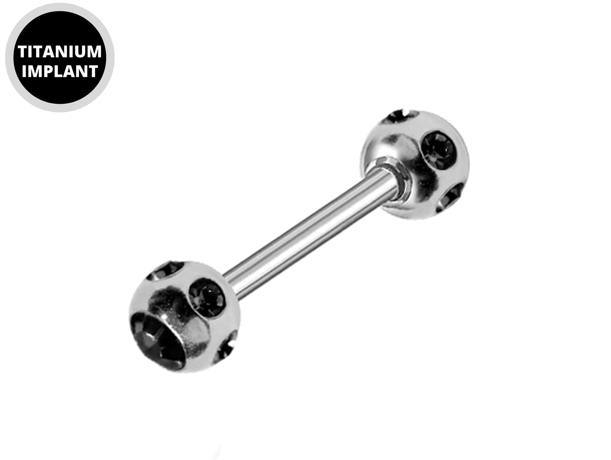 Titanium Nipple Barbell with Multi Stone Crystal, Nipple Jewelry Studs 16g 14g Nipple Piercing - Externally Threaded