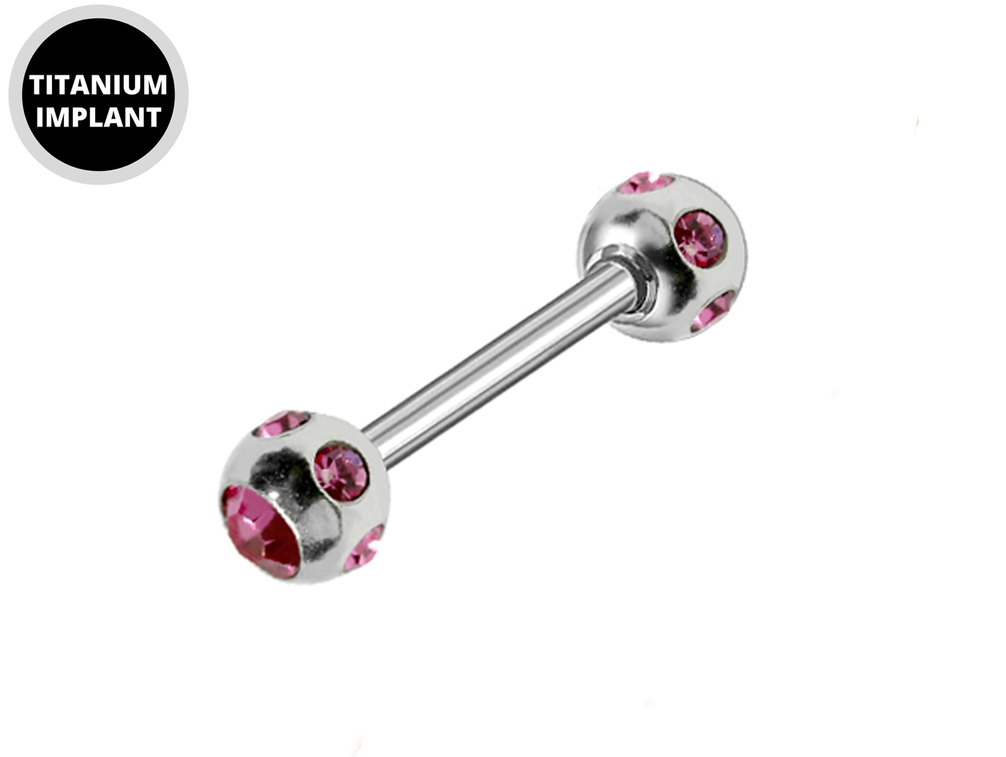Titanium Nipple Barbell with Multi Stone Crystal, Nipple Jewelry Studs 16g 14g Nipple Piercing - Externally Threaded