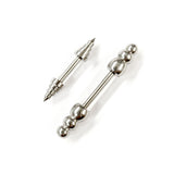 Titanium Spike Nipple Barbell, Nipple Jewelry Studs 14g Nipple Piercing with Unique Style - Straight Barbell Externally Threaded