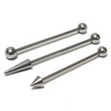 Ball/Cone/Spike Upper Ear Industrial Barbell Piercing Studs - Titanium Implant 16g 14g Barbell Earrings Straight Barbell Externally Threaded