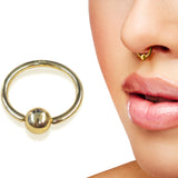 Solid Gold 14K Hoop Ring  Body Piercing for Ears, Tragus, Helix Ring, Conch Hoop, Septum, Cartilage - 14G & 16G