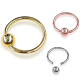 Solid Gold 14K Hoop Ring Body Piercing for Ears, Tragus, Helix Ring, Conch Hoop, Septum, Cartilage - 14G & 16G