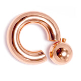 14K 4 Micron Rose Gold - Captive Bead Ring Screw Ball:  Prince Albert Piercing Jewelry - Genital BCR Ring
