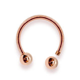 14K Solid Gold Horseshoe 18G 16G 14G Circular Barbell CBB Nose Septum Piercing