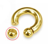 14K 4 Micron Gold - Horseshoe Circular Barbell:  Prince Albert Piercing Jewelry - Genital CBB Ring