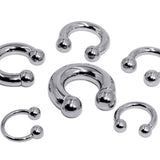 Horseshoe Ring PA Ring 18g to 00g Septum Jewelry Bull Piercing Also for Nipple Body Jewellery  Titanium Implant