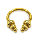 14K Gold Unique Style Septum Horseshoe Barbell, Septum ring, Lip Piercing - 14G Body Jewellery Gold Nose Ring