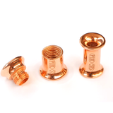 14K Rose Gold Double Flare Plugs Stretching Kit, Ear gauges, Flesh Tunnels - Lobe Plugs - 1pc each order