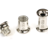 14K White Gold Double Flare Plugs Stretching Kit, Ear gauges, Flesh Tunnels - Lobe Plugs - 1pc each order