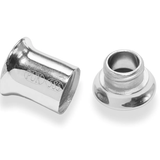 14K White Gold Double Flare Plugs Stretching Kit, Ear gauges, Flesh Tunnels - Lobe Plugs - 1pc each order