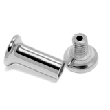 14K White Gold Double Flare Plugs Stretching Kit, Ear gauges, Flesh Tunnels - Lobe Plugs - 1pc each order