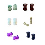 Natural Stone Plugs Earring -  Stretching Gauges, Expander, Big Gauges - 1 Pair (2pcs) - Size 8G 6G 4G 2G 1G 0G 00G