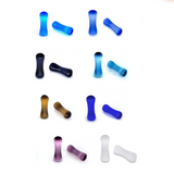 Double Flared Color Stone Plugs Earring Size 6 gauge (4mm) -  Ear Tunnel, Stretching Gauges, Expander, Big Gauges - 1 Pair (2pcs)