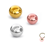 Gold Dimple Ball Hoops made from solid 14K Gold Body Piercing Replacement Attachment for BCR, Captive bead rings, ball hoops