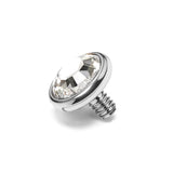 14K Gold Flat gem: Internally Threaded Piercing Replacement Part