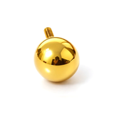 Silver 14K 4 micron Gold Plating Loose Internally threaded Ball Replacement for Body Piercing - Hollow balls (1pc each order)
