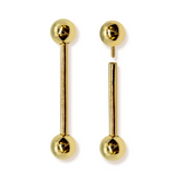 16G (1.2mm) | 14K Solid Gold Internally Threaded Nipple Barbell Piercing Body Jewellery