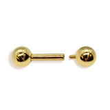 14K Solid Gold Internally Threaded 16G 14G Ear Cartilage, Helix Barbell Piercing Body Jewellery