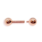 14K Solid Gold Internally Threaded 16G 14G Ear Cartilage, Helix Barbell Piercing Body Jewellery