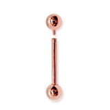 14K Gold Internally Threaded Tongue & Nipple barbell piercing | 14G 16G
